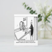 四半期ごとの税金は25セントを意味しない ポストカード (スタンド正面)