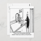 四半期ごとの税金は25セントを意味しない ポストカード (正面/裏面)