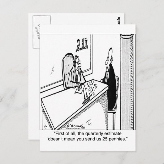 四半期ごとの税金は25セントを意味しない ポストカード (正面/裏面)