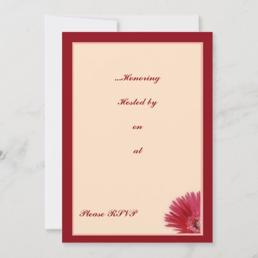 四半期デイジー 招待状 (裏面)