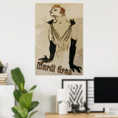 四半期ドレッサーフランスののマーディ・グラス・アート ポスター (ホームオフィス)