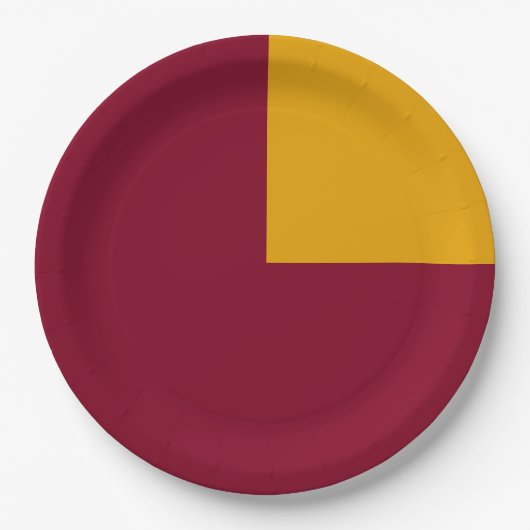 四半期ブロックカスタムパーティー紙プレート ペーパープレート (正面)