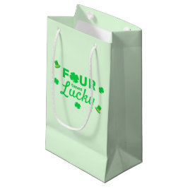 四回ラッキー4歳の誕生日 スモールペーパーバッグ