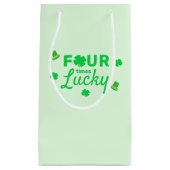 四回ラッキー4歳の誕生日 スモールペーパーバッグ (正面)