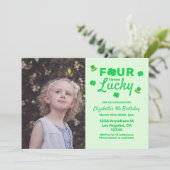 四回ラッキー4歳の誕生日 招待状 (スタンド正面)