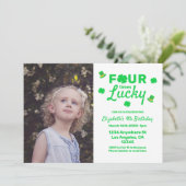 四回ラッキー4歳の誕生日 招待状 (スタンド正面)