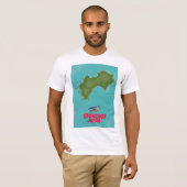 四国の地図 Tシャツ (正面フル)