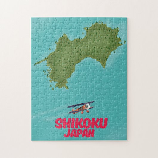 四国日本地図 ジグソーパズル (縦)