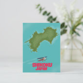 四国日本地図 ポストカード (スタンド正面)