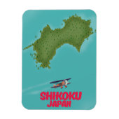 四国日本地図 マグネット (縦)