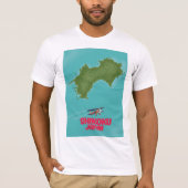 四国日本地図 Tシャツ (正面)