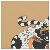 四天動物 ファブリック (クローズアップ)