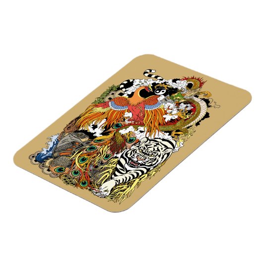 四天動物 マグネット (左側)