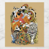 四天動物 ワインラベル (シングルラベル)