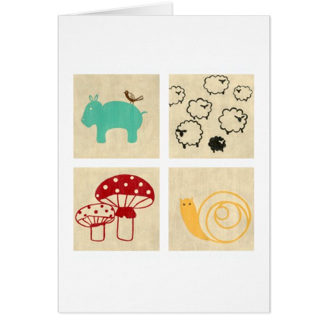 四子絵画の木積み (正面)