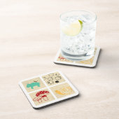 四子絵画の木積み コースター (右側)