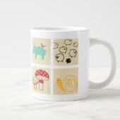 四子絵画の木積み ジャンボコーヒーマグカップ (右)