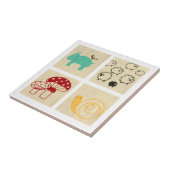 四子絵画の木積み タイル (側面)