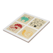 四子絵画の木積み タイル (側面)