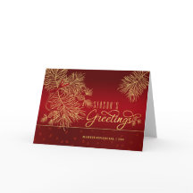 四季のあいさつ赤と金色の松の名