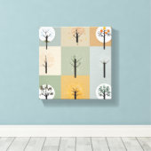 四季のミニマル表現 キャンバスプリント (インサイチュ (ウッドフロア))