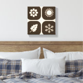 四季のミニマル表現 キャンバスプリント (インサイチュ (寝室))