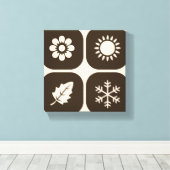 四季のミニマル表現 キャンバスプリント (インサイチュ (ウッドフロア))