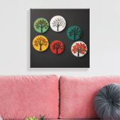 四季のミニマル表現 キャンバスプリント (インサイチュ (リビング))