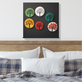 四季のミニマル表現 キャンバスプリント (インサイチュ (寝室))