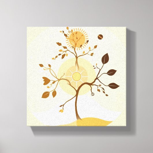 四季のミニマル表現 キャンバスプリント (正面)