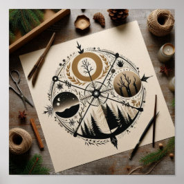 四季のミニマル表現 ポスター