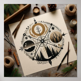 四季のミニマル表現 ポスター