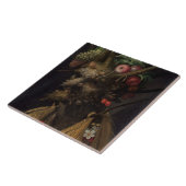 四季の一頭で, c.1590 2 タイル (側面)