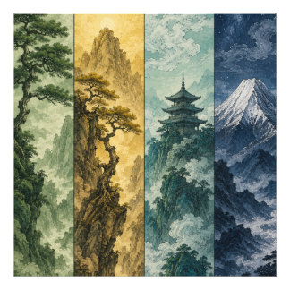 四季の山 | 日本画 風景画 フォトプリント