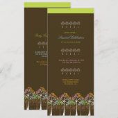 四季の木々と森のディナー パーティー招待状 招待状 (正面/裏面)