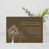 四季の木々 フォレスト ウッドランド ウェディング 招待状 (スタンド正面)