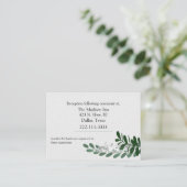 四季の緑の結婚葉 エンクロージャーカード (スタンド正面)