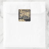 四季の鳥と花 スクエアシール (バッグ)