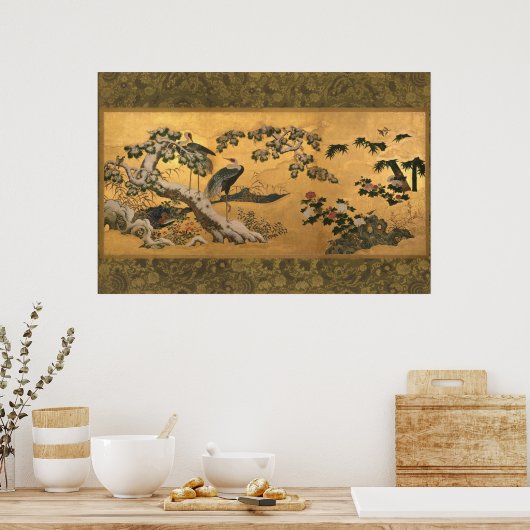 四季の鳥と花 ポスター (キッチン)