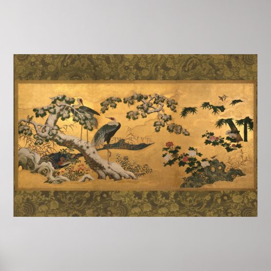 四季の鳥と花 ポスター (正面)