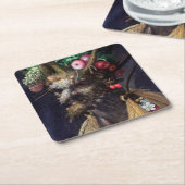 四季を一面四季に迎えるアルカンボルド スクエアペーパーコースター (アングル)