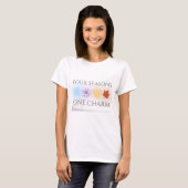 四季一つの魅力 - フェミニンアート Tシャツ (正面フル)