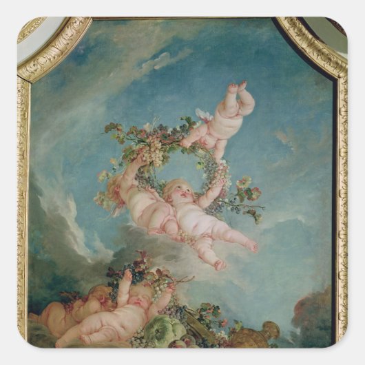 四季折々の秋 スクエアシール (正面)