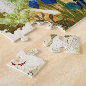 四季折々の花の斉藤一浦アジアンアート ジグソーパズル (側面)