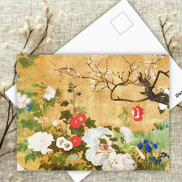 四季折々の花の斉藤一浦アジアンアート ポストカード