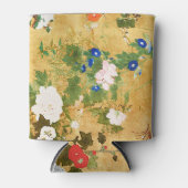 四季折々の花の斉藤一浦アジアンアート 缶クーラー (正面)