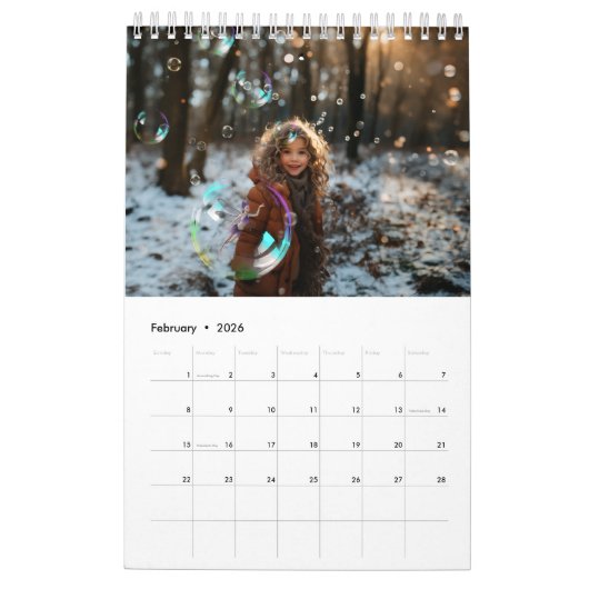 四季折々 カレンダー (2月 2026)