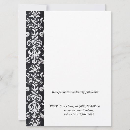 四季結婚式招待状 招待状 (裏面)