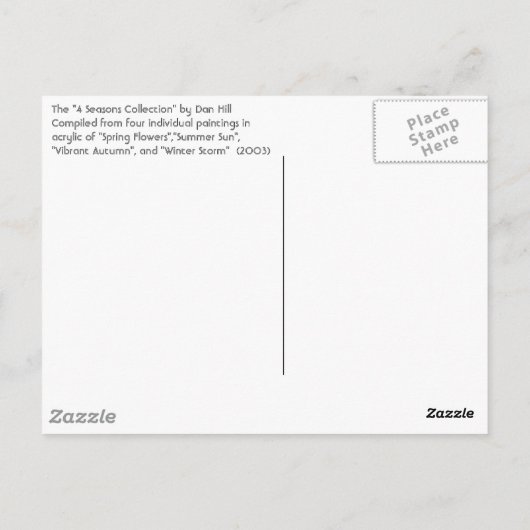 「四季」はがき ポストカード (裏面)