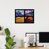 四季 – 4つの要素 ポスター (ホームオフィス)